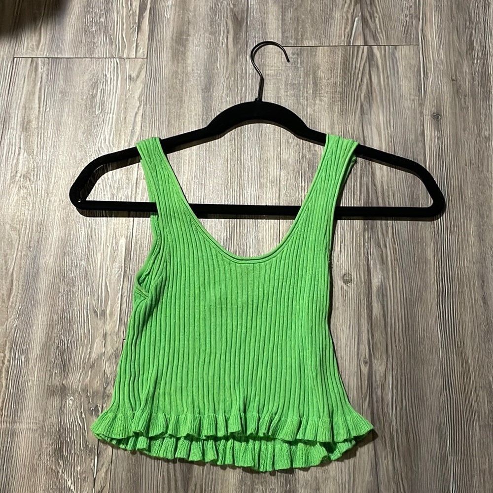 ZARA neon green tank top